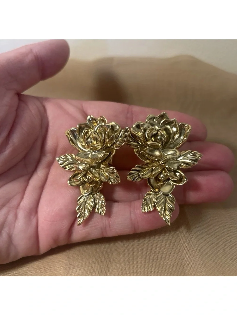 Ask & Embla Gold Rose Ear Hangers Ear Weights
